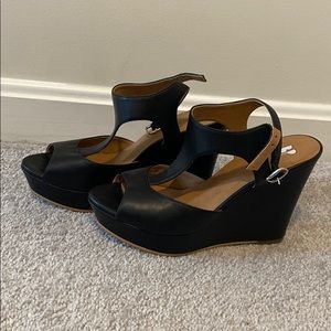 BP Nordstrom Black Wedge Size 7
